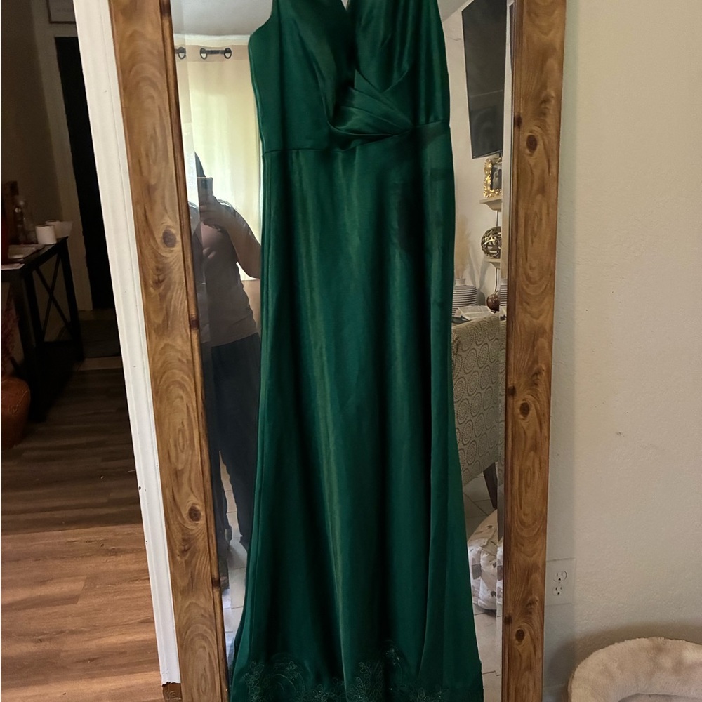 CHRISTINA WU Elegant Green Evening Gown SIZE 12